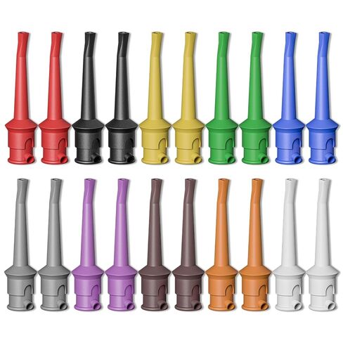 Goupchn 10 قطعة مشبك اختبار متعدد المتر SMD IC كابل لحام اختبار كليب DIY بها بنفسك اختبار المكونات الإلكترونية الأحمر والأسود in Saudi Arabia