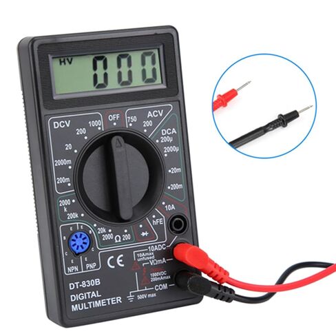 Digital Multimeter, DT-830B Multifunctional Portable LCD Digital Multimeter Amp Volt Ohm Tester Voltmeter Ohmmeter Meter for Laboratories, Factories in Saudi Arabia