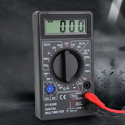 Digital Multimeter, DT-830B Multifunctional Portable LCD Digital Multimeter Amp Volt Ohm Tester Voltmeter Ohmmeter Meter for Laboratories, Factories in Saudi Arabia