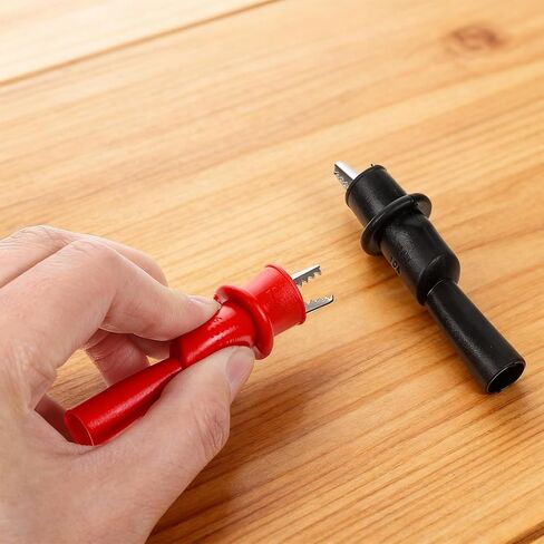 4PCS Multimeter Push on Alligator Clips Set, Threaded Slide-On Alligator Clip Set with Flexible Boots Insulated Crocodile Clamps for Electrical Testing in Saudi Arabia