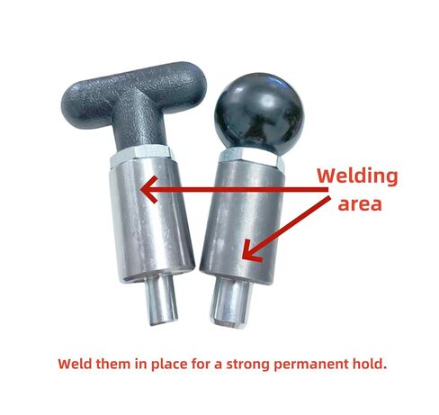 1/2" Diameter T knob Spring Loaded Pop Pin Spring Loaded Zinc Plated Steel Plunger POP Pull Pin Tire Carrier Pin , Black Plastic T-Handle Knob Round Nut W/Grub Screw Lock (Ball- Handle) in Saudi Arabia