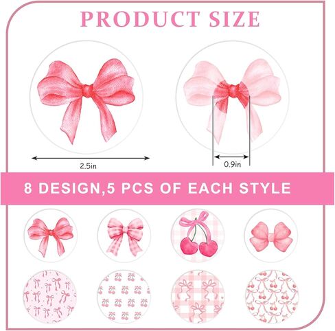 JarThenaAMCS 40 Pcs Pink Adhesive Patch NO Glue in The Center Sensor Cover Pre-Cut Bow Cherry Elastic Fabric for Continuous Glucose Monitor Fits Freestyle Libre 2 & 3 in Saudi Arabia