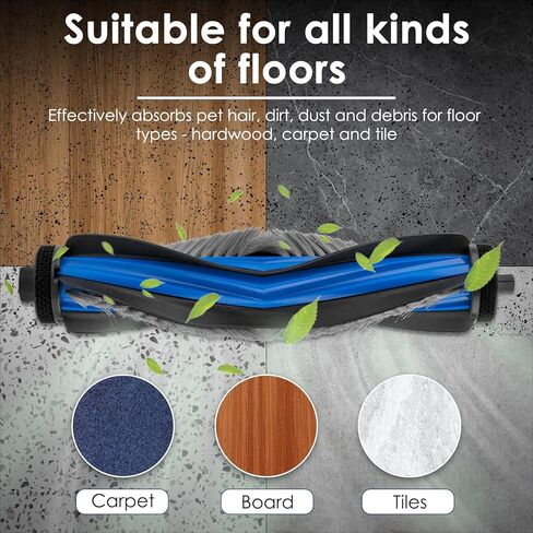 (24 حزمة) ملحقات قطع غيار T50 Pro Omni لـ ECOVACS DEEBOT T50 Pro Omni، مكنسة روبوت T50 Omni، فرشاة دوارة واحدة، 6 فرش جانبية، 6 أكياس غبار، 5 مرشحات HEPA، 6 وسادات ممسحة in Kuwait