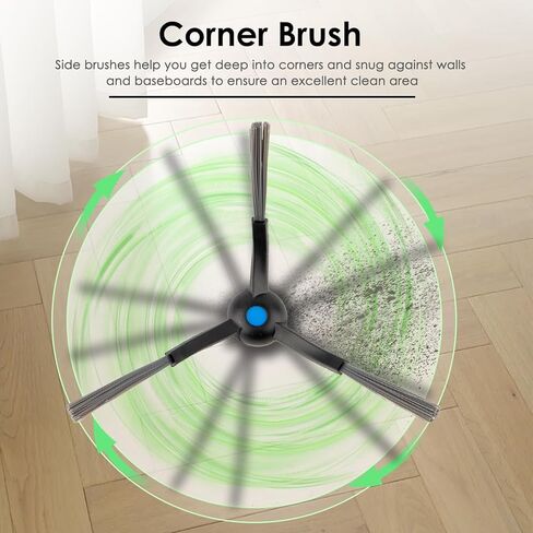 (24 حزمة) ملحقات قطع غيار T50 Pro Omni لـ ECOVACS DEEBOT T50 Pro Omni، مكنسة روبوت T50 Omni، فرشاة دوارة واحدة، 6 فرش جانبية، 6 أكياس غبار، 5 مرشحات HEPA، 6 وسادات ممسحة in Kuwait