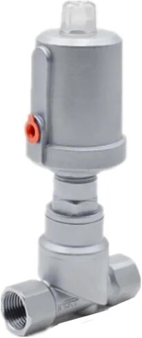 1PCS Angle seat Valve Internal Thread Pneumatic steam Stainless Steel 304 Head T-Type Water Valve Cut-Off Dryer Drum Valve(3/4",Single Acting) in Saudi Arabia