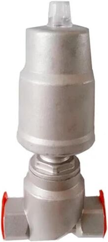 1PCS Angle seat Valve Internal Thread Pneumatic steam Stainless Steel 304 Head T-Type Water Valve Cut-Off Dryer Drum Valve(3/4",Single Acting) in Saudi Arabia