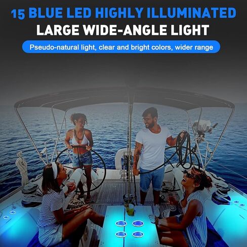 2 Pcs LED Cup Holder Marine Drink Holder Stainless Steel Cup Holders Insert with Drain for Boat Yacht Car Camper Truck RV (Blue LED) in Saudi Arabia