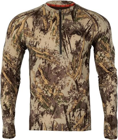 First Lite Men's Wick Quarter Zip - Ultralight Merino Wool Camo Hunting Baselayer in Saudi Arabia