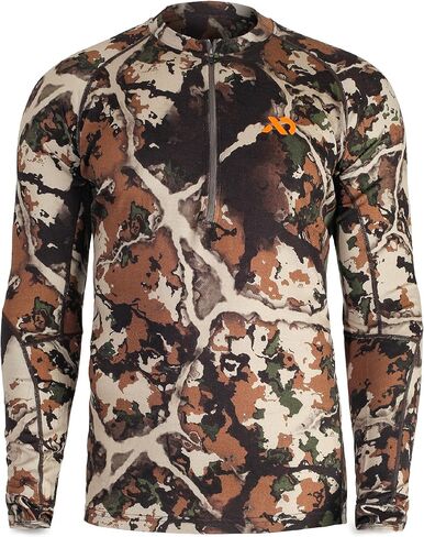 First Lite Men's Wick Quarter Zip - Ultralight Merino Wool Camo Hunting Baselayer in Saudi Arabia