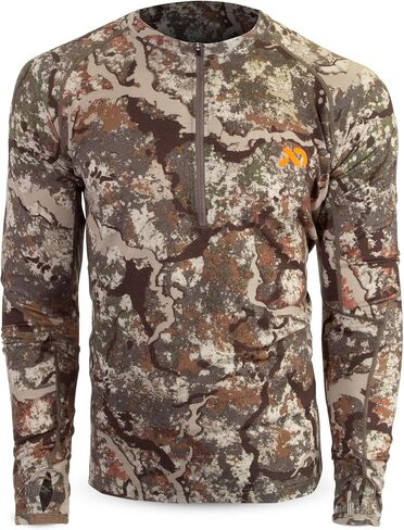 First Lite Men's Wick Quarter Zip - Ultralight Merino Wool Camo Hunting Baselayer in Saudi Arabia