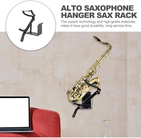ألتو ساكسفون جدار جبل قوس الحديد حامل الساكسفون رف أداة الموسيقى عرض موقف لتخزين المنزل والاستوديو in Kuwait