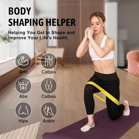 Resistance Bands Set, 6-Level Multi-Colored Exercise Bands for Home & Gym Workouts, Full Body, Leg & Glute Training in Saudi Arabia