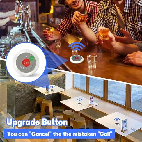 نظام جرس الاتصال اللاسلكي - 1000 قدم، 8 أزرار تنبيه للطوارئ لكبار السن، جهاز النداء لمقدمي الرعاية مع جهاز استقبال واحد للعرض لمكتب الطبيب والعيادة ومحطة الممرضات والمنزل بمساعدة المستشفى in Kuwait