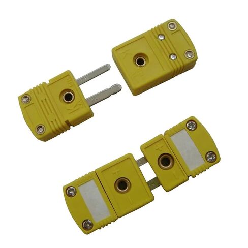 20Pairs Per Lot Mini Thermocouple Connector K Type Yellow Color Flat pin Male and Female in Saudi Arabia