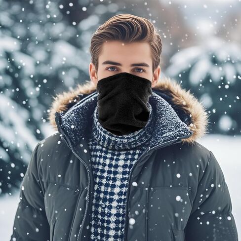2 Pack Winter Neck Warmers Face Mask for Men Women Fleece Neck Gaiter Mask Face Cover Balaclava Scarf in Saudi Arabia