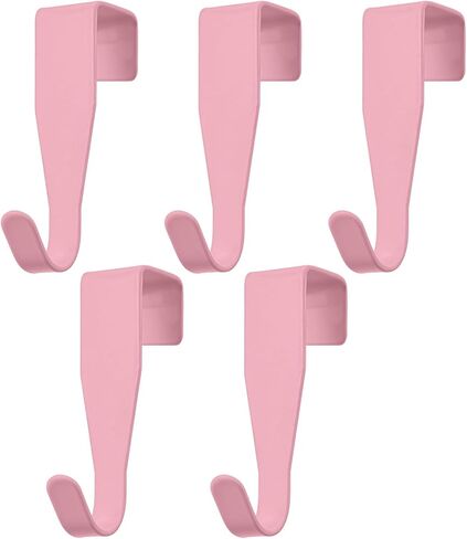 5 Pcs Over Cabinet Door Hooks Sturdy Single Metal Over Door Hanger Electroplate Metal Hook Cabinet Storage Hook for Hanging Towels Clothes Bags Cubicle Bathroom Use in Saudi Arabia