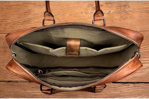Genuine Leather Laptop Bags Mens Handbags Carrying Cases Messenger Shoulder Bags Luggage Briefcases in Saudi Arabia