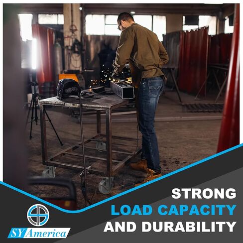 SY America 4" Heavy Duty Casters Set of 4,Cast Iron Semi-Steel Caster Wheels,Metal Industrial Casters,1600 LB Capacity-2 Swivel & 2 Rigid in Saudi Arabia
