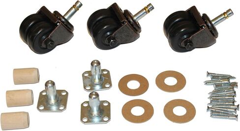 Grand Piano Wheels Casters - Set of 3 - Dual Rubber Wheels in Saudi Arabia