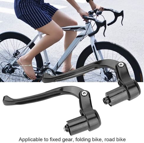 Dioche Brake Levers, Fixed Gear Mountain Road Handlebar Brake Level Part(Black) in Saudi Arabia