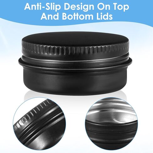 ElevateTech 5 Pcs Metal Pill Box Portable Pill Case Round Travel Pills Organizer Box Aluminium Alloy Pills Container for Purse Daily Medicines Storage Boxes to Hold Small Things (Black) in Saudi Arabia