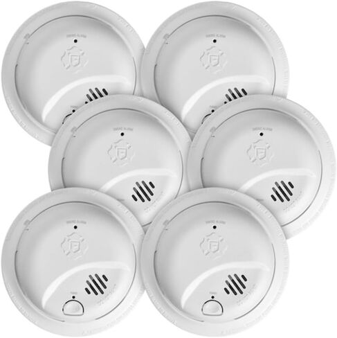 First Alert Smoke Alarm, Interconnect Hardwire Detector with 10-Year Battery Backup, SMI105-AC, 6-Pack in Saudi Arabia