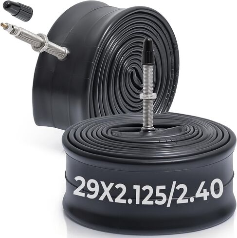 قطعتان، أنابيب دراجة ممتازة 29X2.125/2.20/2.25/2.30/2.35/2.40، متوافقة مع إطارات الدراجة 29x2.125 إلى 2.40، مع صمام بريستا FV48mm، مطاط البوتيل، تستخدم للدراجات الجبلية والطراد والمدينة والطرق in Kuwait