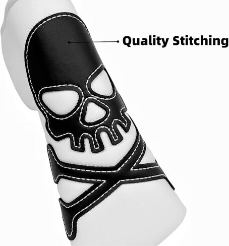 Blade Putter Cover Golf Putter Head Cover Headcover Magnetic Closure, White or Black in Saudi Arabia