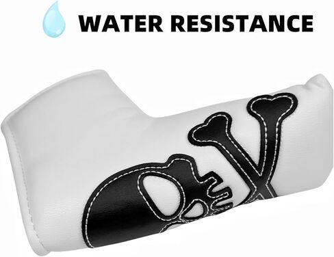 Blade Putter Cover Golf Putter Head Cover Headcover Magnetic Closure, White or Black in Saudi Arabia