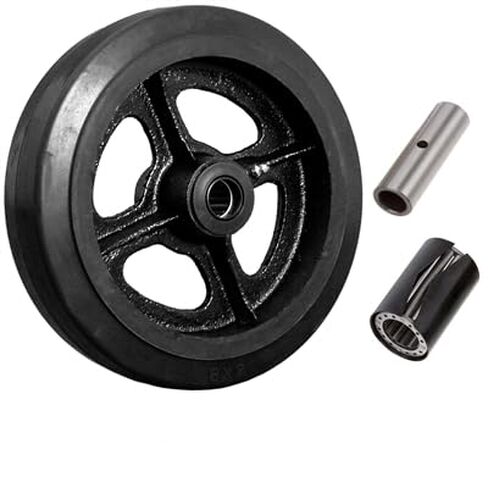 8" x 2" Rubber on Cast Iron Wheel - 600 lbs Cap. in Saudi Arabia