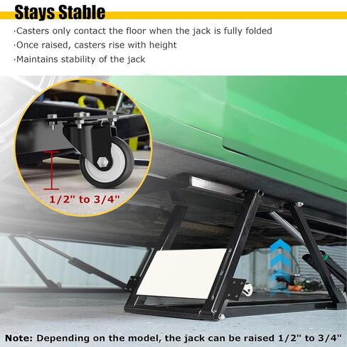 Transferable Caster Kit Compatible with Quickjack 7000TL/TLX, 6000ELX/EXT, 360° Swivel, Easy Mobility in Kuwait