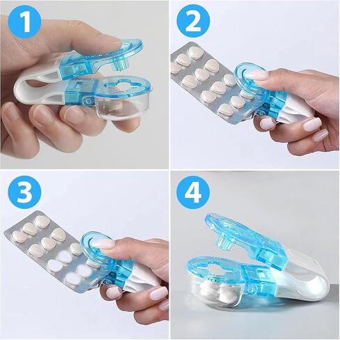 2026 New Portable Pill Taker Remover, Pill Remover, Blister Pack Opener Popper Assistance No Contact Easy to Take Out Portable Travel Tablet Dispenser Pills Extractor Tool Medication Aids (2PCS) in Saudi Arabia