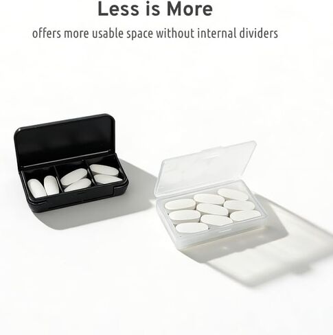 3pcs Transparent Slim Pill Cases, Small Compact Pill Organizer for Purse & Pocket, Very Thin and Lightweight Pill Box in Saudi Arabia