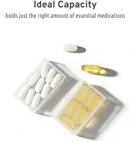 3pcs Transparent Slim Pill Cases, Small Compact Pill Organizer for Purse & Pocket, Very Thin and Lightweight Pill Box in Saudi Arabia