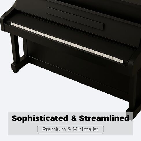 Universal Piano Keyboard Cover, Waterproof, Dustproof, Pet Hair Resistant, Thick Soft Premium Fabric, Easy-Clean Protector for Upright Piano, Digital/Electric Keyboard & Grand Piano (Black) in Saudi Arabia