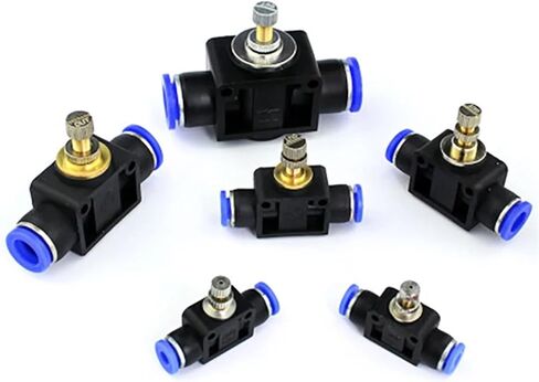 1 قطعة LSA4/LSA6/LSA8/LSA10/LSA12 موصل سريع منظم ضغط الأنابيب خنق صمام ضاغط الملحقات تركيبات هوائية (LSA8) in Kuwait