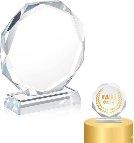 جائزة Balacoo Crystal Trophy، 4. جائزة زجاجية شفافة أنيقة مقاس 33 بوصة للكأس التذكارية المستديرة لتقدير الموظفين والمهرجانات والحفلات in Saudi Arabia