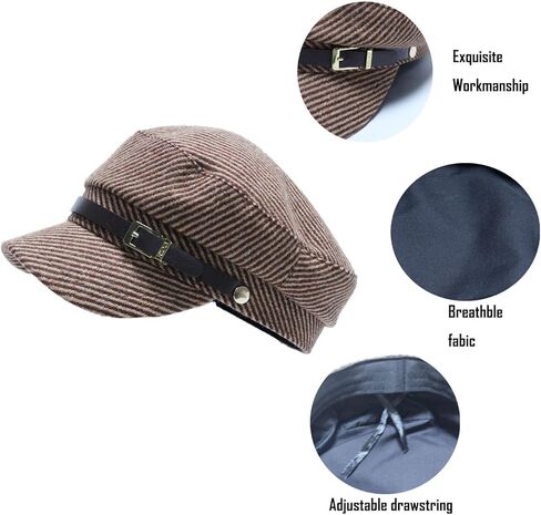 Newsboy Hats for Women, Fashion Newsboy Cap Bakerboy Cabbie Gatsby Pageboy Visor Beret Hat in Kuwait