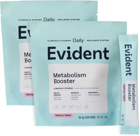 مسحوق تعزيز عملية التمثيل الغذائي - مكمل حارق الدهون مع جذر الهندباء، وGreenSelect Phytosome وH20Slim - يساعد على دعم فقدان الوزن وإدارته + تقليل الشهية - 30 عبوة لاصقة in Saudi Arabia