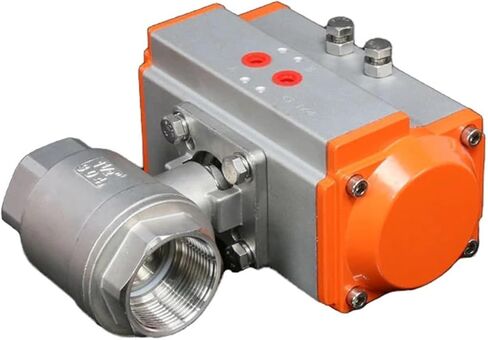 1PCS DN15 DN20 DN25 DN32 DN40 DN50 Two-Piece high Platform Pneumatic Ball Valve Stainless Steel Q611F-16P Double-Acting Cylinder(1-1/2") in Kuwait