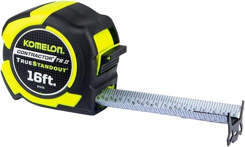 Komelon 35-Ft Contractor TSII Wide Blade Tape Measure with Backside Printing, Manual Lock, Long Standout (91435) in Saudi Arabia