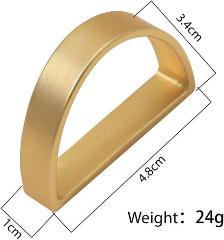 Creative Modern Napkin Rings Simplicity Zinc Alloy Semicircular Napkin Rings for Elegant Table Settings in Saudi Arabia