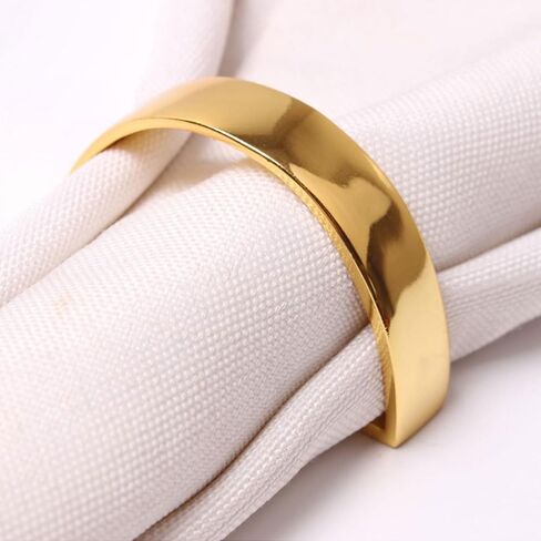 Creative Modern Napkin Rings Simplicity Zinc Alloy Semicircular Napkin Rings for Elegant Table Settings in Saudi Arabia