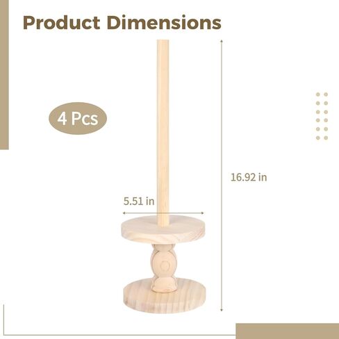4 Pcs Wooden Donut Stands for Dessert Table, 16.92 in Donut Display Stand for Party, Stackable Tower Holder Bagel Holder Stand for Wedding, Birthday, and Tea Party in Saudi Arabia