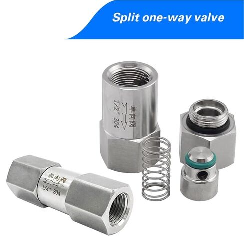 صمام فحص من الفولاذ المقاوم للصدأ 304، خيط داخلي من النوع المنفصل لتطبيقات السوائل والغاز ذات درجة الحرارة العالية (SS304,1/2") in Kuwait