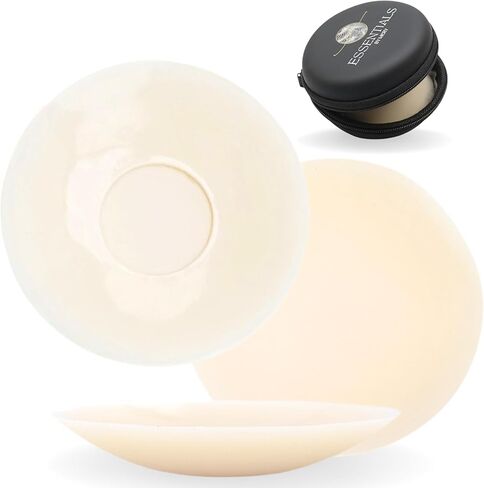 Essentials - Reusable Silicone Nipple Covers for Women – Seamless, Sweatproof, No-Glue Center, 5 Natural Blendable Shades in Saudi Arabia