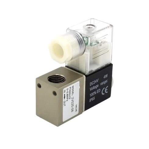 2V025-08 صمام الملف اللولبي المفتوح عادةً، اتجاهين، موضعين، 1/4 بوصة BSP، 12V/24V/220V AC/DC، صمام التحكم بالهواء المضغوط (2V025-08 AC110V، تركيبات 4 مم) in Saudi Arabia