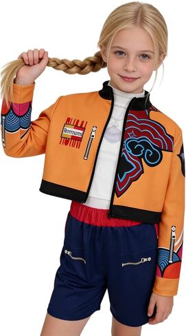 SAVITO Pop Idol Cosplay Costume Rumi Mira Zoey Popular Singers Stage Costumes for Ages 3-12 Children's Costumes Girl F in Saudi Arabia