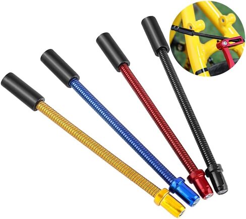 Bicycle 2 pcs each 5 Colors V-Brake Flexible Noodle Cable Break Guide Pipe Tube + 10 x Rubber Boots Cycling Kit for Road Mountain Bikes BMX 10 sets in Saudi Arabia