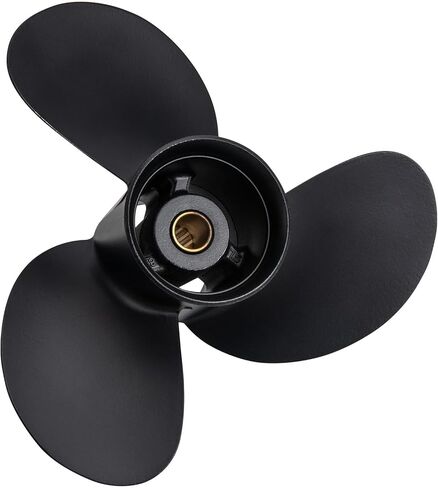 مروحة قارب خارجية من الألومنيوم مقاس 8.9 × 9.5 لمحركات Tohatsu & Mercury 8-9.9HP، 12 سنًا، 3B2B64519-1، متوافقة مع Tohatsu & Mercury 8HP 9.9HP، RH in Kuwait